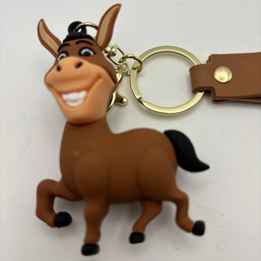 Shrek And DONKEY- KEYCHAIN-BAG CLIP‎ -SHREK-3D-PVC